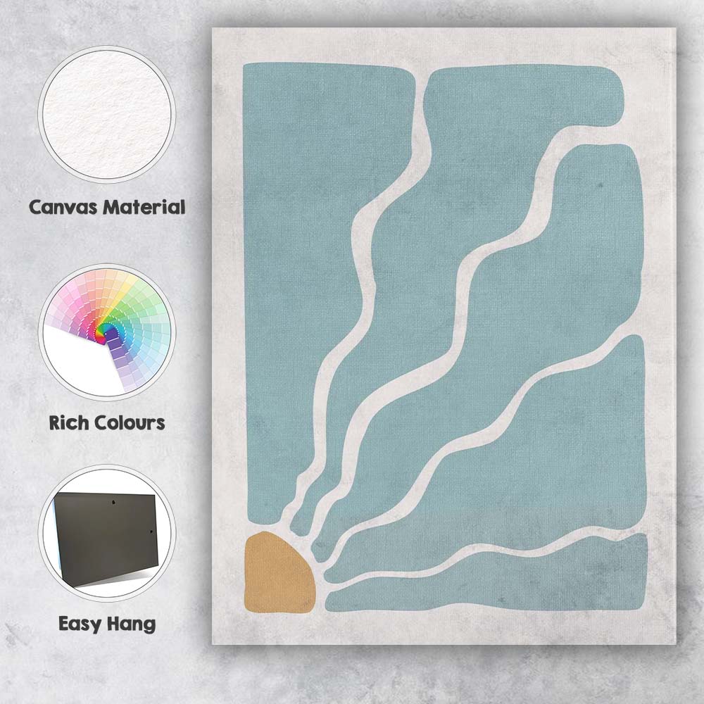 Minimalist Sage Green Abstract Organic Shapes Canvas Wall Art Print Decor Picture Ready to Hang