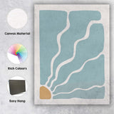 Minimalist Sage Green Abstract Organic Shapes Canvas Wall Art Print Decor Picture Ready to Hang