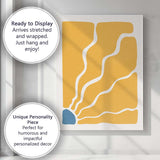 Minimalist Mustard Yellow Abstract Organic Shapes Canvas Wall Art Print Decor Picture Ready to Hang
