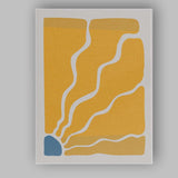 Minimalist Mustard Yellow Abstract Organic Shapes Canvas Wall Art Print Decor Picture Ready to Hang