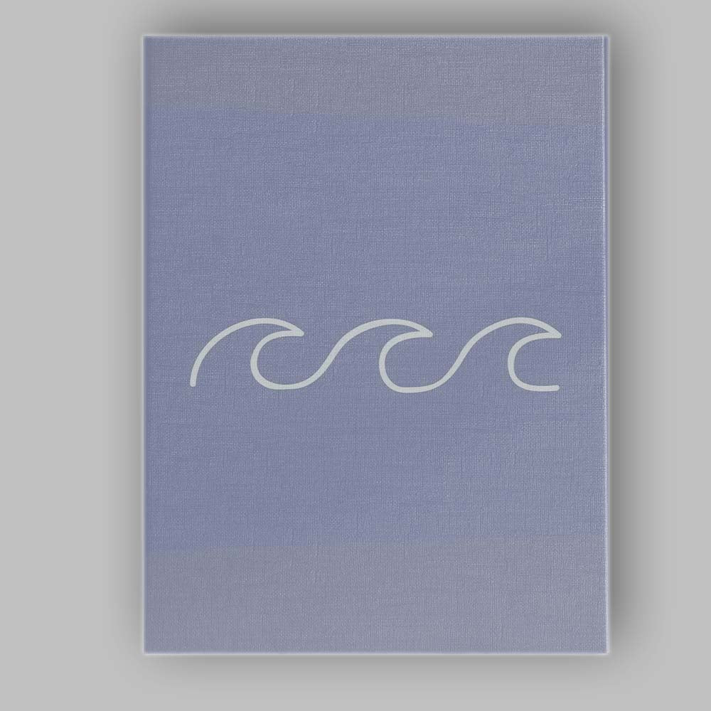 Minimalist White Ocean Wave Line Drawing Canvas Wall Art Print Decor Picture Ready to Hang
