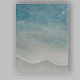 Soft Blue Watercolour Ocean Shoreline Abstract Coastal Canvas Wall Art Print Decor Picture Ready to Hang