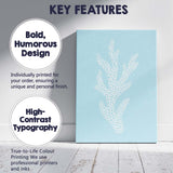 Minimalist White Coral Branch Coastal Illustration Canvas Wall Art Print Decor Picture Ready to Hang