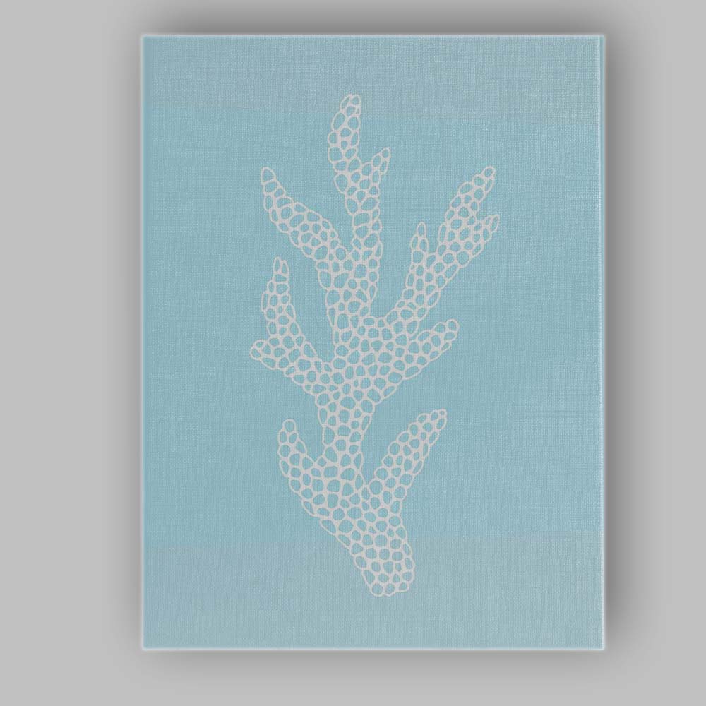 Minimalist White Coral Branch Coastal Illustration Canvas Wall Art Print Decor Picture Ready to Hang