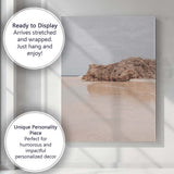 Minimalist Rocky Shore Reflection Coastal Beach Photography Canvas Wall Art Print Decor Picture Ready to Hang