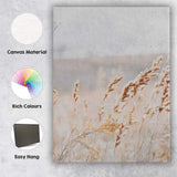 Golden Wild Meadow Grass Botanical Photography Canvas Wall Art Print Decor Picture Ready to Hang