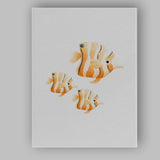 Watercolour Tropical Butterflyfish Family Coastal Illustration Canvas Wall Art Print Decor Picture Ready to Hang
