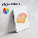 Coral Pink Watercolour Scallop Seashell Illustration Canvas Wall Art Print Decor Picture Ready to Hang