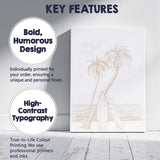 Minimalist Coastal Surfboards And Palm Trees Line Art Canvas Wall Art Print Decor Picture Ready to Hang