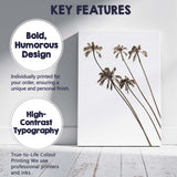 Minimalist Tropical Palm Tree Silhouette Photography Canvas Wall Art Print Decor Picture Ready to Hang