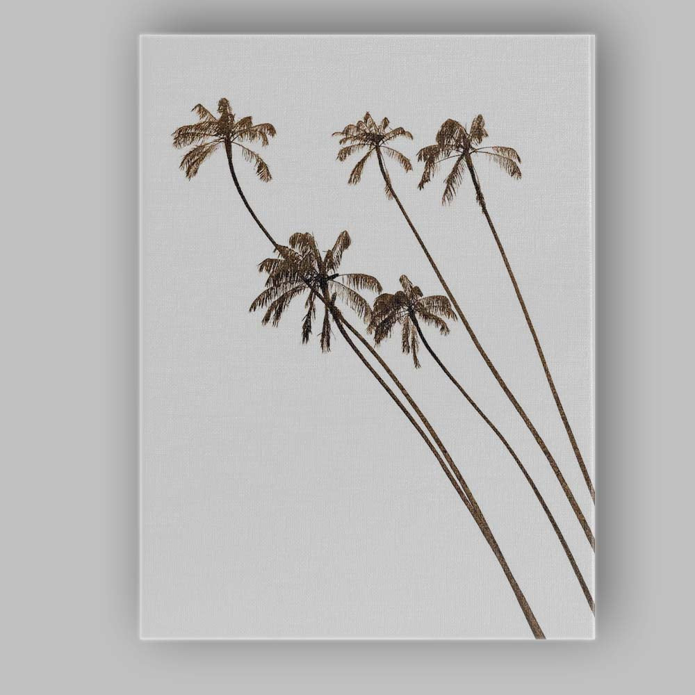 Minimalist Tropical Palm Tree Silhouette Photography Canvas Wall Art Print Decor Picture Ready to Hang