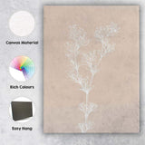 Neutral Botanical Coastal Wildflower Line Drawing Canvas Wall Art Print Decor Picture Ready to Hang