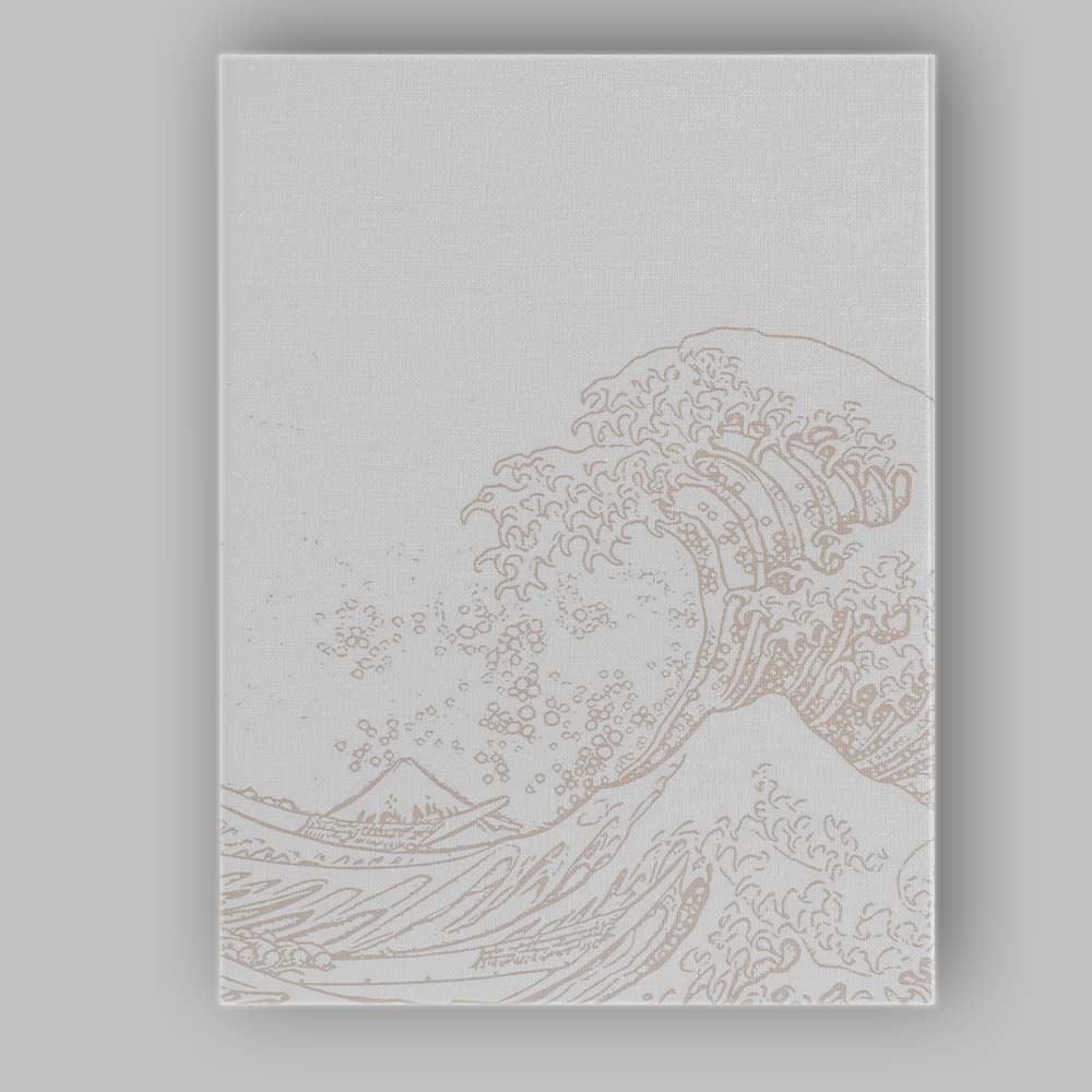 Minimalist Ocean Wave And Sailing Boat Line Art Canvas Wall Art Print Decor Picture Ready to Hang