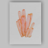 Pink Watercolour Tube Coral Coastal Illustration Canvas Wall Art Print Decor Picture Ready to Hang