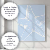 Minimalist Coastal Starfish Silhouette Illustration Canvas Wall Art Print Decor Picture Ready to Hang