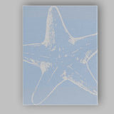 Minimalist Coastal Starfish Silhouette Illustration Canvas Wall Art Print Decor Picture Ready to Hang