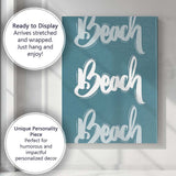 Modern Beach Typography Coastal Quote Design Canvas Wall Art Print Decor Picture Ready to Hang