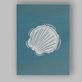 Minimalist White Scallop Shell Coastal Icon Canvas Wall Art Print Decor Picture Ready to Hang
