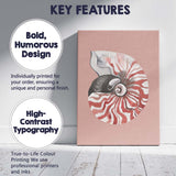 Nautilus Spiral Seashell Watercolour Coastal Illustration Canvas Wall Art Print Decor Picture Ready to Hang