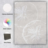 Minimalist White Sand Dollar Coastal Botanical Illustration Canvas Wall Art Print Decor Picture Ready to Hang
