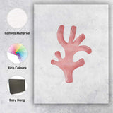 Soft Pink Coral Branch Watercolour Marine Illustration Canvas Wall Art Print Decor Picture Ready to Hang