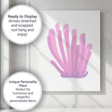 Pastel Pink Minimalist Sea Anemone Illustration Canvas Wall Art Print Decor Picture Ready to Hang