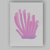 Pastel Pink Minimalist Sea Anemone Illustration Canvas Wall Art Print Decor Picture Ready to Hang