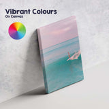 Pastel Ocean Surfing Seascape Coastal Sunset Photography Canvas Wall Art Print Decor Picture Ready to Hang