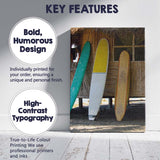 Colourful Surfboards Rustic Beach Hut Coastal Photography Canvas Wall Art Print Decor Picture Ready to Hang