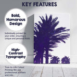 Purple Palm Tree Silhouette Contemporary Tropical Photography Canvas Wall Art Print Decor Picture Ready to Hang