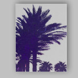 Purple Palm Tree Silhouette Contemporary Tropical Photography Canvas Wall Art Print Decor Picture Ready to Hang