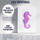 Purple Watercolour Seahorse Marine Life Illustration Canvas Wall Art Print Decor Picture Ready to Hang