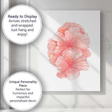Coral Pink Watercolour Seashell Collection Coastal Illustration Canvas Wall Art Print Decor Picture Ready to Hang
