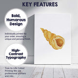 Golden Spiral Seashell Watercolour Coastal Marine Illustration Canvas Wall Art Print Decor Picture Ready to Hang