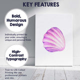 Pink Purple Scallop Seashell Watercolour Coastal Marine Illustration Canvas Wall Art Print Decor Picture Ready to Hang