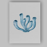 Soft Blue Watercolour Sea Sponge Coral Marine Illustration Canvas Wall Art Print Decor Picture Ready to Hang