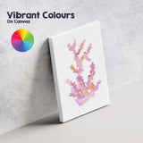 Pink Purple Watercolour Coral Reef Coastal Marine Illustration Canvas Wall Art Print Decor Picture Ready to Hang