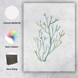 Seafoam Green Branch Coral Watercolour Coastal Illustration Canvas Wall Art Print Decor Picture Ready to Hang