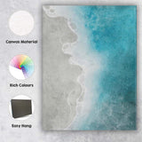 Turquoise Sea Foam Coastal Watercolour Abstract Beach Background Canvas Wall Art Print Decor Picture Ready to Hang
