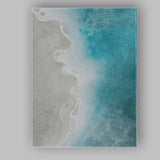 Turquoise Sea Foam Coastal Watercolour Abstract Beach Background Canvas Wall Art Print Decor Picture Ready to Hang