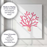 Pink Sea Coral Marine Coastal Illustration Canvas Wall Art Print Decor Picture Ready to Hang