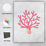 Pink Sea Coral Marine Coastal Illustration Canvas Wall Art Print Decor Picture Ready to Hang
