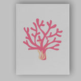 Pink Sea Coral Marine Coastal Illustration Canvas Wall Art Print Decor Picture Ready to Hang