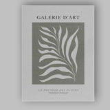 Minimal Sage Green Seaweed Botanical Gallery Poster Canvas Wall Art Print Decor Picture Ready to Hang