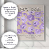 Henri Matisse Purple Watercolour Floral Exhibition Poster Canvas Wall Art Print Decor Picture Ready to Hang