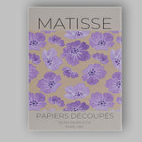 Henri Matisse Purple Watercolour Floral Exhibition Poster Canvas Wall Art Print Decor Picture Ready to Hang