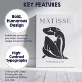 Grey Beige Matisse Abstract Seated Figure Gallery Poster Canvas Wall Art Print Decor Picture Ready to Hang