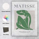 Henri Matisse Green Organic Cut Paper Abstract Poster Canvas Wall Art Print Decor Picture Ready to Hang