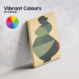 Abstract Curvy Woman Geometric Colour Block Silhouette Canvas Wall Art Print Decor Picture Ready to Hang
