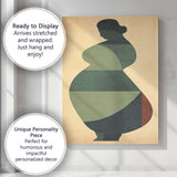 Abstract Curvy Woman Geometric Colour Block Silhouette Canvas Wall Art Print Decor Picture Ready to Hang